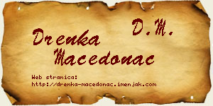 Drenka Macedonac vizit kartica